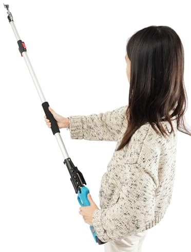 Elektrische Stab Heckenschere Profi Elektro Teleskopheckenschere Bürstenloser Motor Kabellose Heckenschneider IP20 für Gärten Bauernhöfe