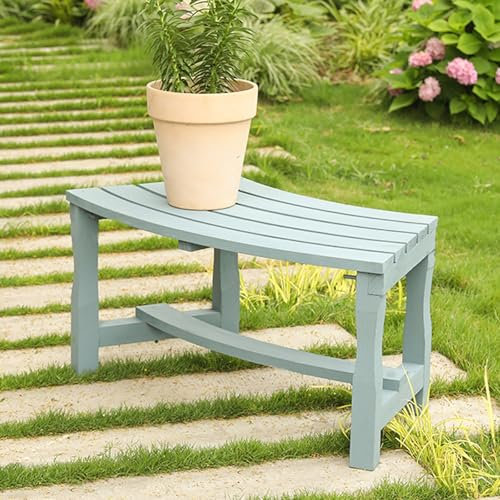 Gartenbank Baumbank Umrandung Holz Halbrund Wetterfest Halbrund Rund Outdoor für Rasen, Garten