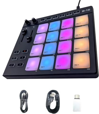Mini Beat Maker macchina con 16 RGB illuminato Beat Pad per la produzione musicale principiante
