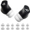Luckvan Double Flange Earbud Tips for Beats Studio Buds Replacement Cover Ear Tips for Beats Studio Buds+/Fit Pro/Solo Buds Earbuds Fit Beats Earbuds, 6 Pairs LMS White