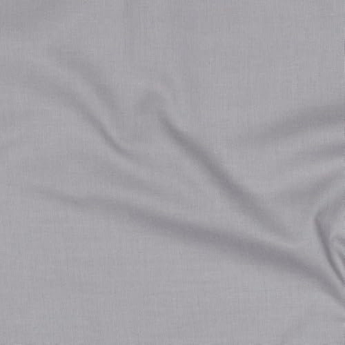 VmG-Store Baumwollstoff Uni 100% Baumwolle Oeko-Tex Meterware ab 50cm über 70 Farben zur Auswahl (097 Metal Grey, 100 x 148cm)