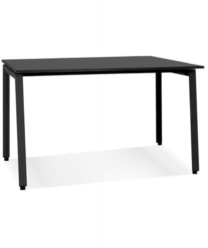 KADIMA DESIGN Besprechungstisch Schwarz Holz Metall | Bürobank Amadeus Square für Meetings | Konferenztisch Quadratisch für Brainstorming | Modern Elegant | 140x140x74,5 cm Kollektion