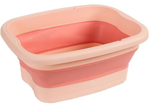 Veesper Collapsible Foot Bath, PP Plastic Foot Soaking Tub with Massage Bump, Multi Purpose Pool Bath Tray for Swimming Pool Entry and Above Ground Use