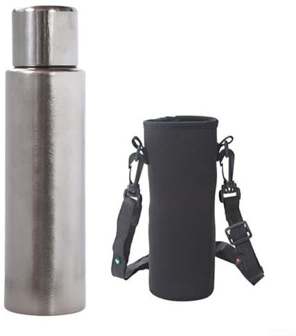 Borraccia a doppia parete da 800 ml con borsa per il trasporto, ideale per picnic e avventure all'aria aperta (stile A)