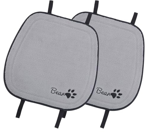 LY4U Plüsch Sitzkissen 2er-Set (50x50cm) - Premium Soft Winter Auto-/Büro-/Esszimmerstuhlauflagen mit rutschfest Griff, Warm und Bequem