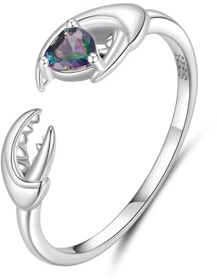 Kerraom Sternzeichen Ring, 925 Sterlingsilber Verstellbarer Sternzeichen Ring, Sternzeichenringe für Skorpion, Fisch, Schütze, Krebs -Geschenk für Frauen Damen Geschenke für Mama, Mädchen