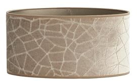 Lampenschirm Oval Textil Samt-Optik in Beige Taupe Tischleuchte Hängeleuchte Standleuchte 45-45-22cm