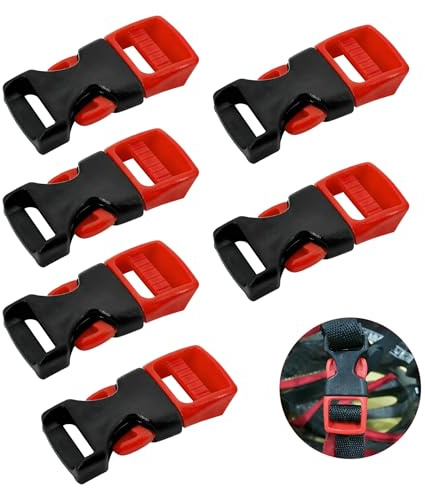 6er Set Fahrradhelm Verschluss, Motorradhelm Schnellverschluss, Ersatzteile für Helm Kinnschutz, Helm Schnalle und Riemenverschluss, Universell für viele Helmtypenand Motorcycle Helmets