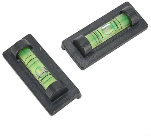 Bubble Level with Bottom, Double Line Level Bubble for TV Stand Calibration, Photo Frame Alignment, and RV Tripod Setup, 2/ PCS(2pcs)