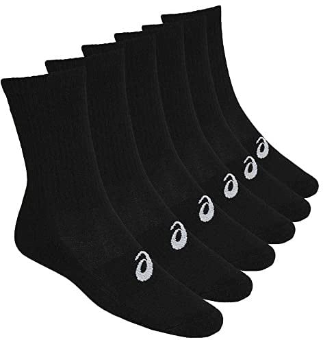 ASICS 6er Pack Crew Sock Socken schwarz, 35-38 Ohne Geschlecht