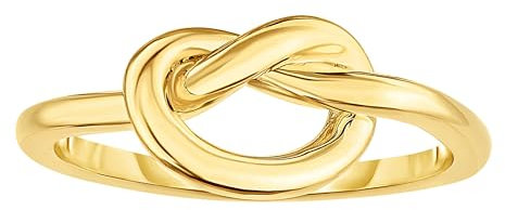 Ring aus Gelbgold mit Liebesknoten, Brezel, Größe 7, Gold