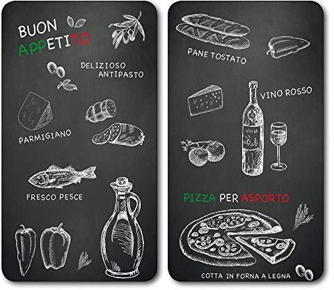 Kesper Juypal_365386 Ristorante Design Multi-Glas-Schneideplatte, 52 x 30 x 0,8 cm, mehrfarbig