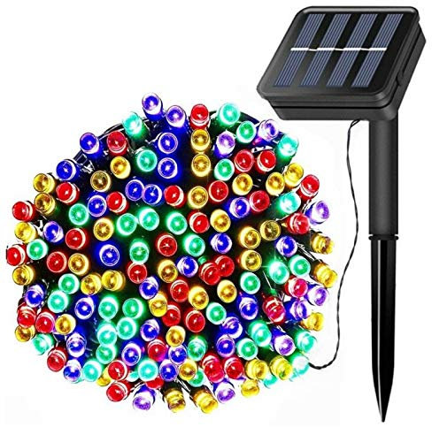 FANSIR Solar String Lights, 72ft 200 LED Outdoor String Solar Powered Fairy Lights Waterproof 8 Modes Garden Decorative Lights for Tree, Patio, Garden, Yard, Home, Wedding, Party (Multicolor)