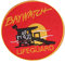 KHILJEE COLLECTION Baywatch Movie 8 cm x 8 cm runder roter Aufnäher zum Aufbügeln oder Aufnähen