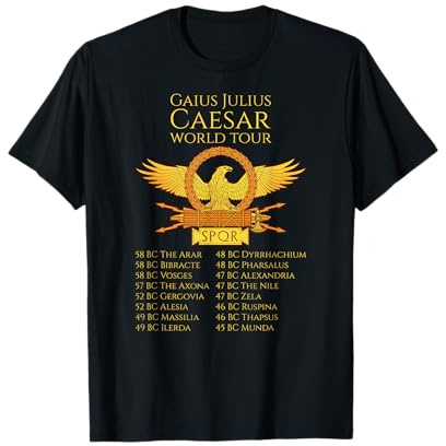 SPQR Ancient Rome Julius Caesar World Tour Roman History T-Shirt