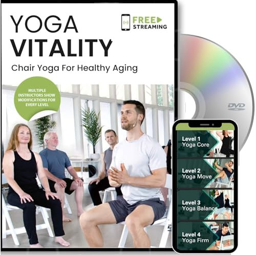 Yoga Vitality - Chair Yoga For Seniors, Older Adults, and Absolute Beginners | Made For Healthy Aging, Improved