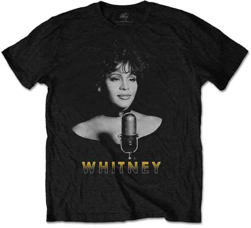 Whitney Houston Unisex Adult Photograph Cotton T-Shirt (M) (Black)