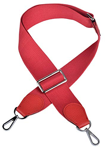 CtopoGo Universal Ersatz Schultergurt Abnehmbarer weicher, gepolsterter Verstellbarer Gürtel mit Metall-Drehhaken für Gepäck Duffel Bag Laptop für Gepäck Computertaschen (Rot)