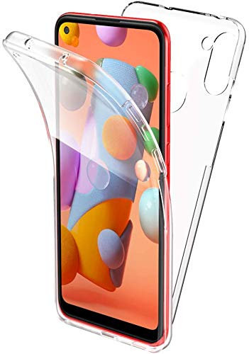Movilshop Funda 360 [Samsung Galaxy M11] PC + TPU Carcasa Doble Cara 360 de Silicona Delantera + Trasera Rigido Silicona Reforzada Transparente para Smartphone