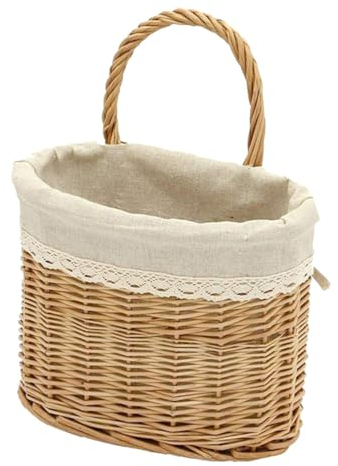 BESPORTBLE Hängekorb Geflochten Wandkorb Rattan Aufbewahrungskorb Aus Rattan Papptellerspender Wand Korb Picknickkorb Blumentöpfe Aus Rattan Kleiner Körbe Dekokörbe Wandkorb Wäschekorb