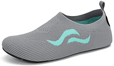 SAGUARO Pantofole Uomo Donna Ciabatte Traspiranti Leggere Pantofola per Casa Comode Antiscivolo, Grigio Scuro 38/39 EU