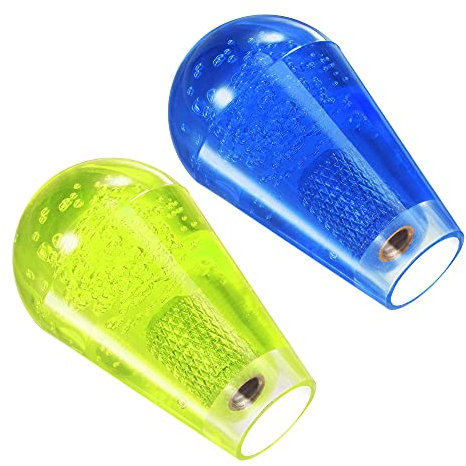 sourcing map Ellipse Oval Joystick Head Rocker Ball Top Handle Arcade Game Replacement Yellow Blue