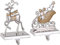Rentier Weihnachtsstrumpfhalter für Kaminsims, 2er Set Weihnachtsstrumpf-Kleiderbügel für Kamin, rutschfest, Weihnachtsdekorationen (Silber, 2)