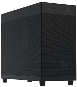 ASUS PRIME AP303 MESH BLK, Case ATX Nero, Pannello Retato | 44 Litri, Supporto per Schede Grafiche fino a 360mm e Radiatiori fino a 360mm e 60mm di Spessore, Porta USB-C da 20Gbps