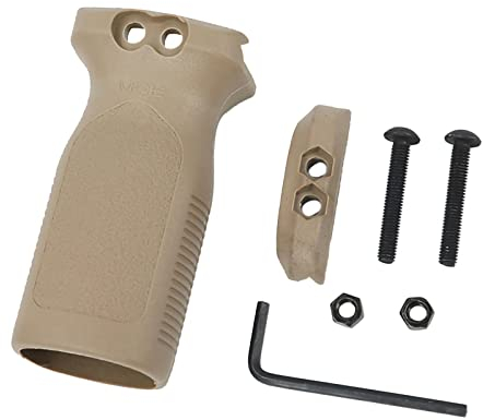 gotyou Schwarz Vertical Grip Üblich Frontgriff Airsoft,taktiler Nylon Airsoft Vertikaler Vordergriff für 20mm Picatinny Schienensystem,Water Bomb Accessories,Airsoft Grip (grau)
