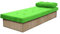 Einzelbett Berta, Sitzfläche mit Bonnellformat, Farbauswahl, Bettgestell, Komfortbett, Bett für Jugendzimmer, Schlafmöbel (Suedine 81, Eiche Sonoma, mit Bettkasten.)