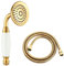 Ownace Traditional Brass Ceramics Telephone Hand Held Shower Head Victorian Shower Sprayer with 1.5M Shower Hose for Batnroom Replacement