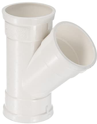 PATIKIL 2 Wye Pipe Fitting, Y-Shape Splitter Duct Hose Connector for Drain Tubes, Drip Systems, White