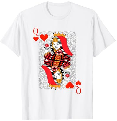 Königin der Herzen Spielkarte Shirt Frau Matching T-Shirt