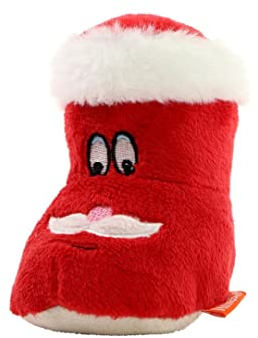 Minifeet Schmoozies Nikolausstiefel - 2in1 Plüschtier & Displayreiniger mit Unterseite aus Mikrofaser - kuschelig weich - Geschenk für Weihnachten Adventskalender Wichteln | Höhe: 10 cm