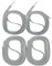 SNORS 2 paia di lacci cerati, rotondi e piatti, 18 colori, 45-150 cm, resistenti agli strappi, stabili, in cotone, per lavoro, scarpe in pelle, stivali, grigio chiaro, 150cm FLACH 5mm
