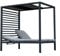 Jet-Line® | Aluminium Pergola | Liegepavillon Pavillon | Gartenliege | BACCARO | anthrazit | Maße: 2,1 m x 1,49 Meter | Höhenverstellbar | Dach flexibel | Garten Liege | 2 Personen | Beschattung