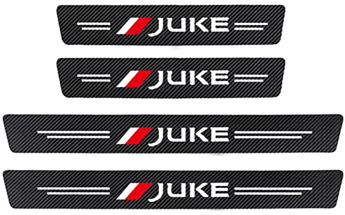 EAGLEG 4pcs Carbon Fiber Car Door Sill Protector for Nis-san Qashqai Juke Note TEANA TIIDA MAXIMA SYLPHY, 4D Sill Scuff Plate Sticker Auto Welcome Pedal Threshold Decorative Accessories, Juke