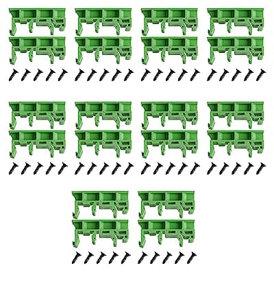 euroharry 10 pcs 35mm PCB DIN C45 Schiene Adapter Leiterplatte Montage Halterung Halter Träger DIY,DIN-Schienenmontage-Schnittstellenmodul Anschlussklemme Breakout-Board DSUB-Anschlussblock, Anschluss