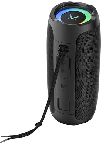 MAJESTIC FLASH - Speaker Bluetooth luci led multicolore, Ingressi USB/MicroSD/AUX, batteria ricaricabile, Funzione TWS, Nero