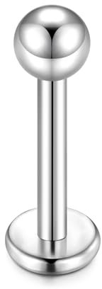 Cizme 925 Silber Lip Perforiert 16g 10mm Labor Lip Bar Knorpel Ohrringe Körper Schmuck