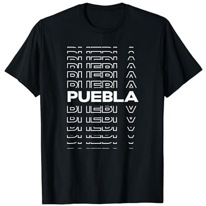Minimalistische Stadt - Mexiko Modern Puebla T-Shirt