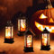 TZQFROCE 4 Stück Halloween Deko Kürbis Laterne Halloween Laterne Outdoor mit LED Kerze Halloween Deko Garten Halloween Deko Laternen Herbstdeko Kürbis Laterne für Halloween Party Requisiten