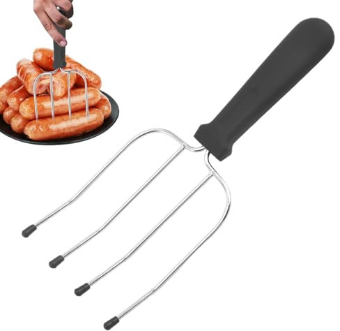 Tenedores de carne – Tenedor de cocina de acero inoxidable | Accesorios para parrilla de barbacoa, herramientas de camping antideslizantes, tenedores de asador de para barbacoa