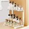 JYPS Schrank Organizer Küche, 2 Etagen Metall Spülschrank Organizer Unter Waschbecken Regal, Höhenverstellbar Ausziehbares Schrank Organizer, Küche Aufbewahrung & Organisation Organizer(Weiß)