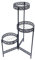 Taozhiyy 3 Etagen Pflanzenständer, Pflanzenregal Metall Schwarz Mehrstöckig, Pflanzentreppen, Blumenregal für Zimmerecke, Balkon, Wohnzimmer, 70cm Hoch
