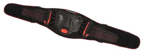 Professioneller Motorrad-Nierengurt, PP-Schale, Schwarz, Rot, Atmungsaktiv, Anti-Fall-Motocross-Fahrer-Taillengürtel Radsport-Enthusiasten (L 30 cm / 11,8 Zoll)