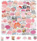 100pcs Brain Stickers, Funny Human Brain Waterproof Vinyl Decals Cute and Colorful Cartoon Self Adhesive Brain Stickers for Laptop Skateboard Car Water Bottle Luggage Guitar Motorcycle Girls and Teens