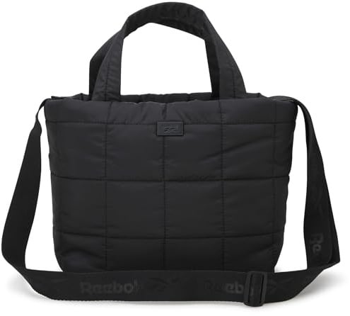 Reebok Crossbody-Tasche für Damen – leichte Nylon-Umhängetasche mit verstellbarem Riemen für lässige Reisen, Black Dove, Einheitsgröße