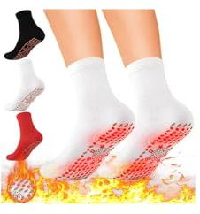 Vipomkowa Beheizte Socken, 2024 neueste Selbsterwärmende Socken, Winter Thermosocken Beheizbare Socken, Fußwärmer Socken, für Herren Damen Outdoor Skifahren Kalte Winter Jagd Camping