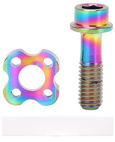 Bnineteenteam Bike Front Derailleur Screw, Bike Front Derailleur Screw Washer Set Ti Alloy Derailleur Fixing Screw with Curve Washer for Secure Fastening and Accurate Performance